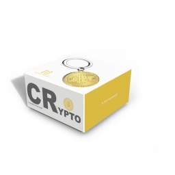 Brelok do kluczy kryptowaluta bitcoin w opakowaniu
