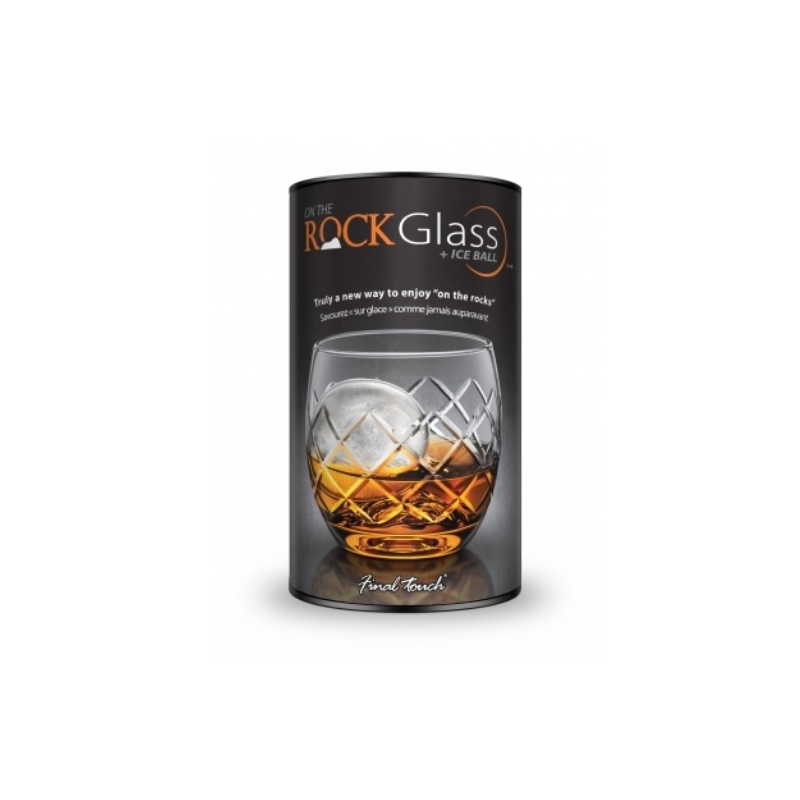 Elegancka szklanka do whisky i forma do lodu, zestaw do whisky Final Touch