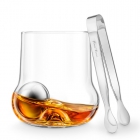 Zestaw do whisky szklanka kule chłodzące szczypce Rockroller Final Touch