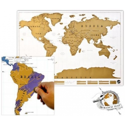 Mapa świata zdrapka wersja Angielska