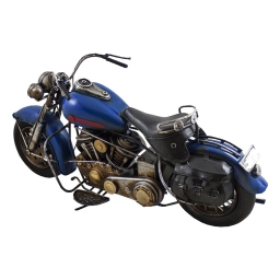 Motocykl retro replika niebieski