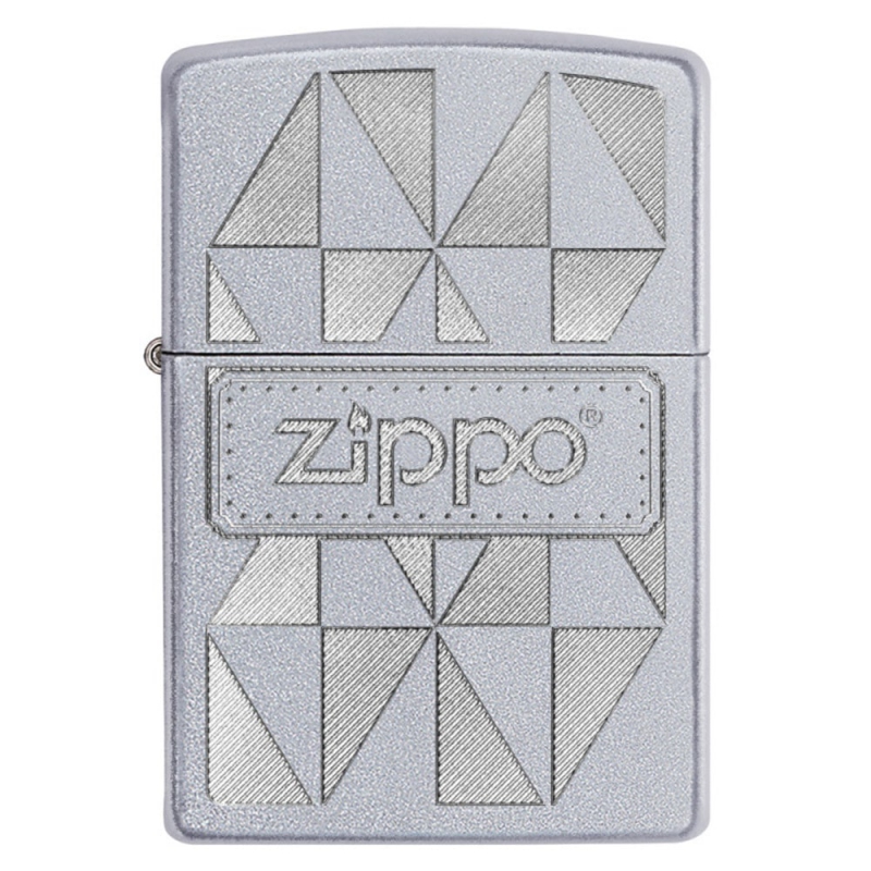 Zapalniczka Zippo Logo, satin chrome